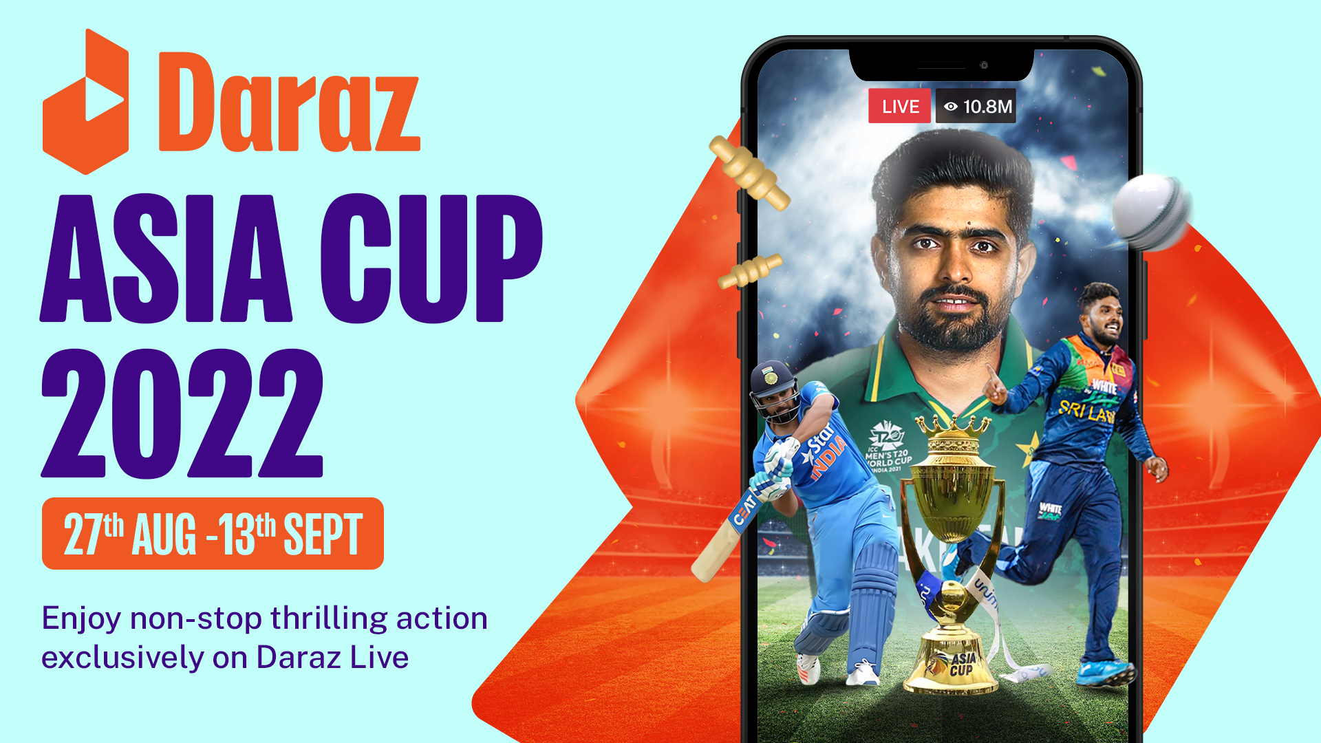 Daraz Digital Streaming Partner for Asia Cup 2022