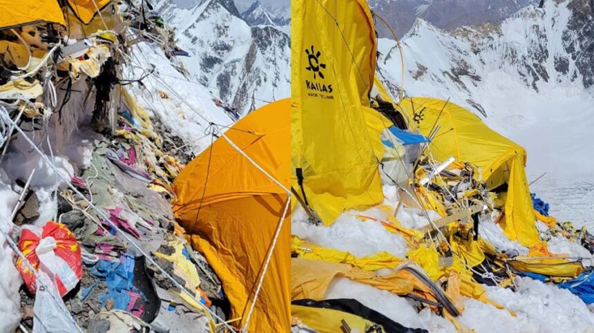 K2 has a "disgusting" amount of trash and human waste