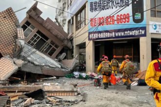 A Strong Earthquake Shakes Taiwan many People are Stuck