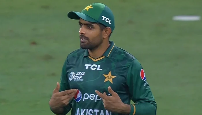 Babar Azam furious with umpire
