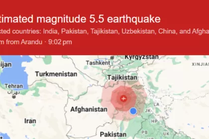 5.5 Magnitude Earthquake Strikes Near Pakistan's Arandu