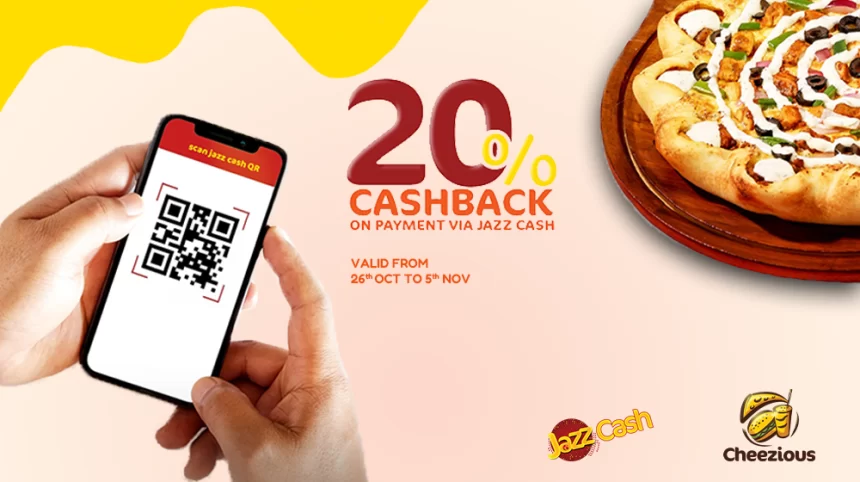 Get 20% Cashback on Cheezious Orders with Jazz Cash