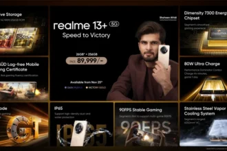 realme 13+ Launches the Fastest Processor at PKR 89,999