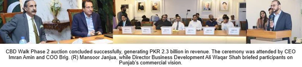 CBD Punjab Auction Phase 2 Generates PKR 2.3 Billion