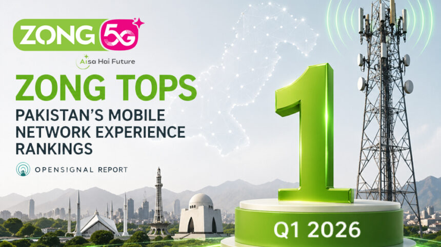 Zong Tops Pakistan’s Mobile Network Experience Rankings in Q1 2026: Opensignal Report
