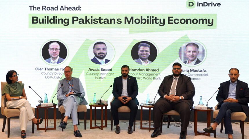 Awais Saeed of inDrive Pakistan discussing ride-hailing growth, sustainability and safety innovation at an Islamabad panel