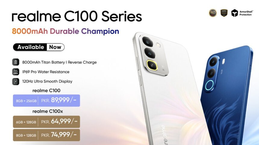 realme C100 Series first sale in Pakistan with 8000mAh battery