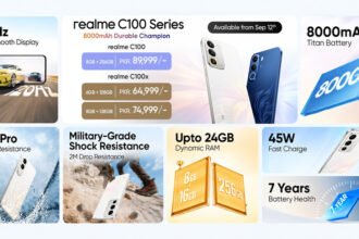realme C100 series 8000mAh battery smartphone price in Pakistan